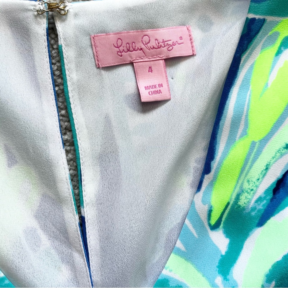 LILLY PULITZER Rosalia Dress Size 4 Mod 70s Retro Pretty - Picture 4 of 11